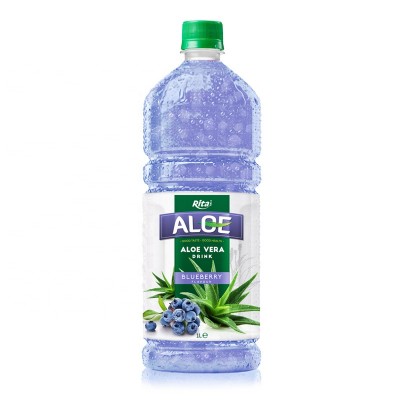 Manufacturer Soft Drink 1000 ml Pet Bottle Blueberry Aloe Vera Drink