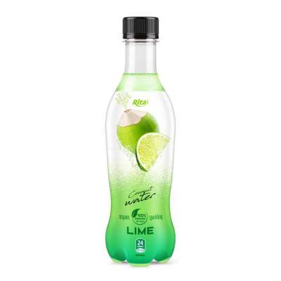 400 ml Pet Bottle Sparkling Lime Flavor Coconut Water